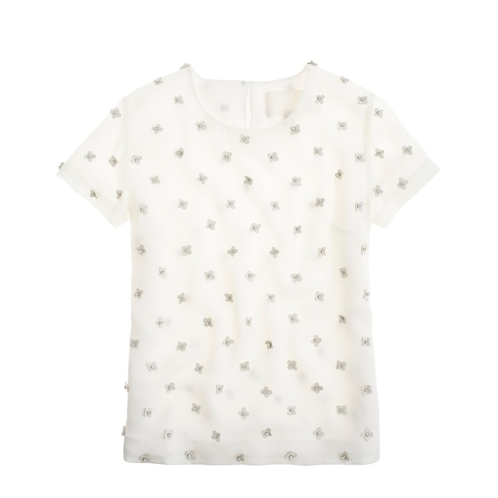 NWT ✨ J.Crew Crystal Daisy Blouse